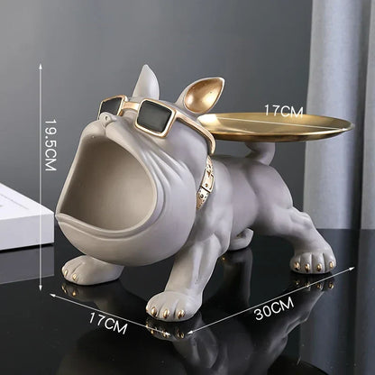 Bulldog Sculpture With Storage