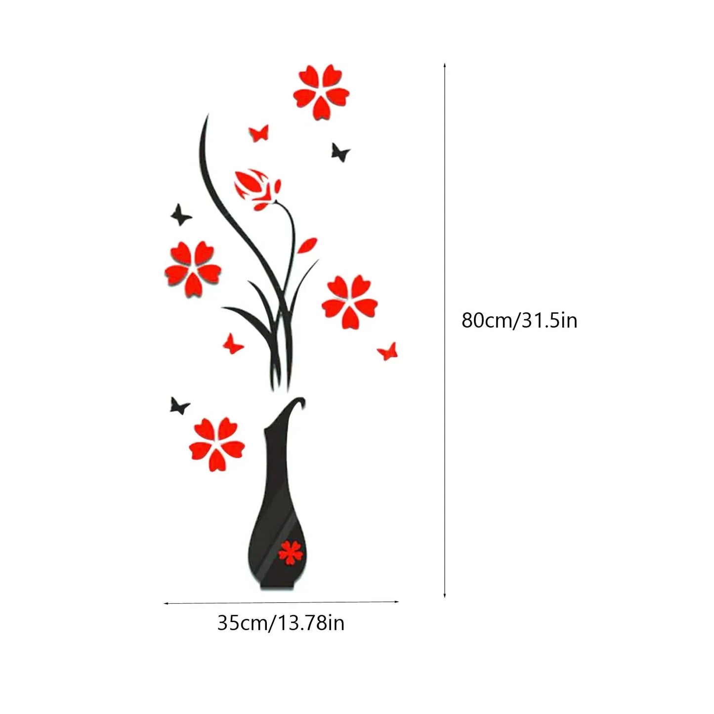 3D Flower Tree Wall Sticker