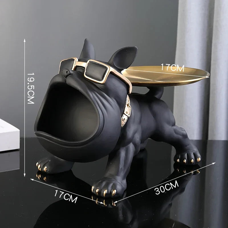 Bulldog Sculpture With Storage