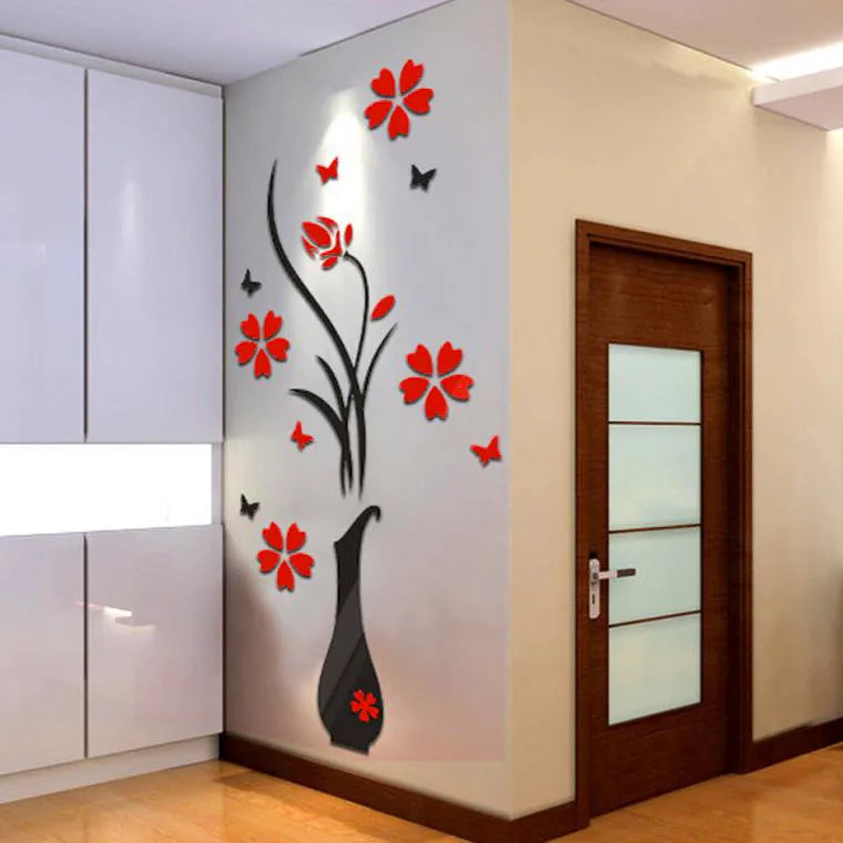 3D Flower Tree Wall Sticker