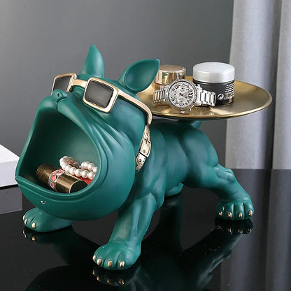 Bulldog Sculpture With Storage