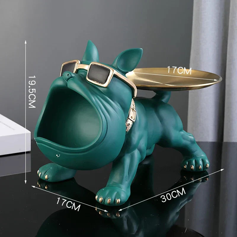 Bulldog Sculpture With Storage