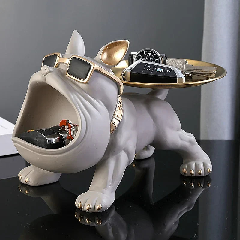 Bulldog Sculpture With Storage